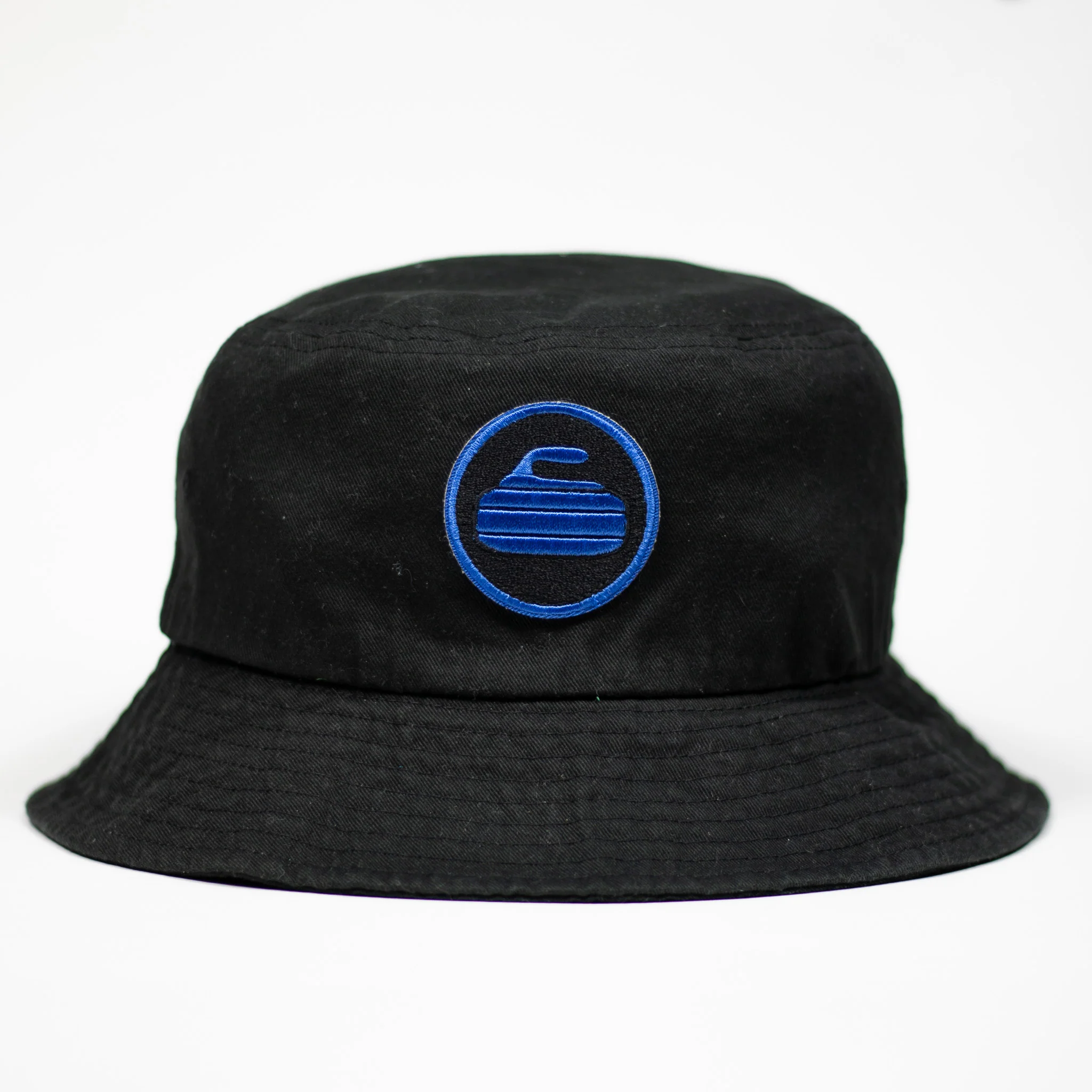Curling Rock - Black Bucket Hat with Patch - Image 10