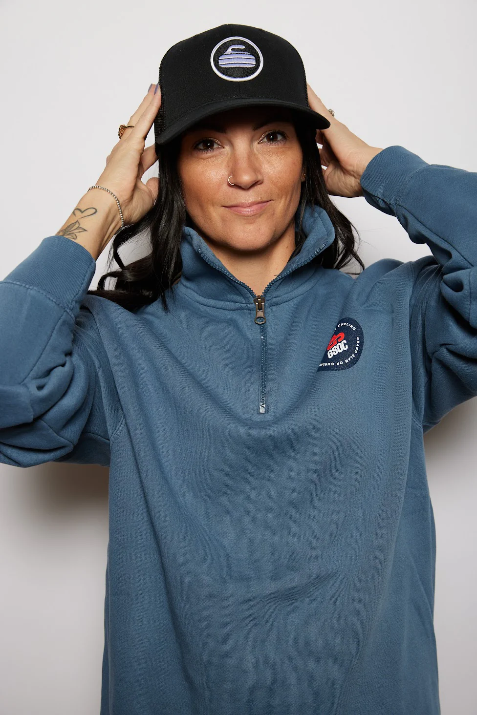 Curling Rock - Mesh Back Hat with Patch - Image 5