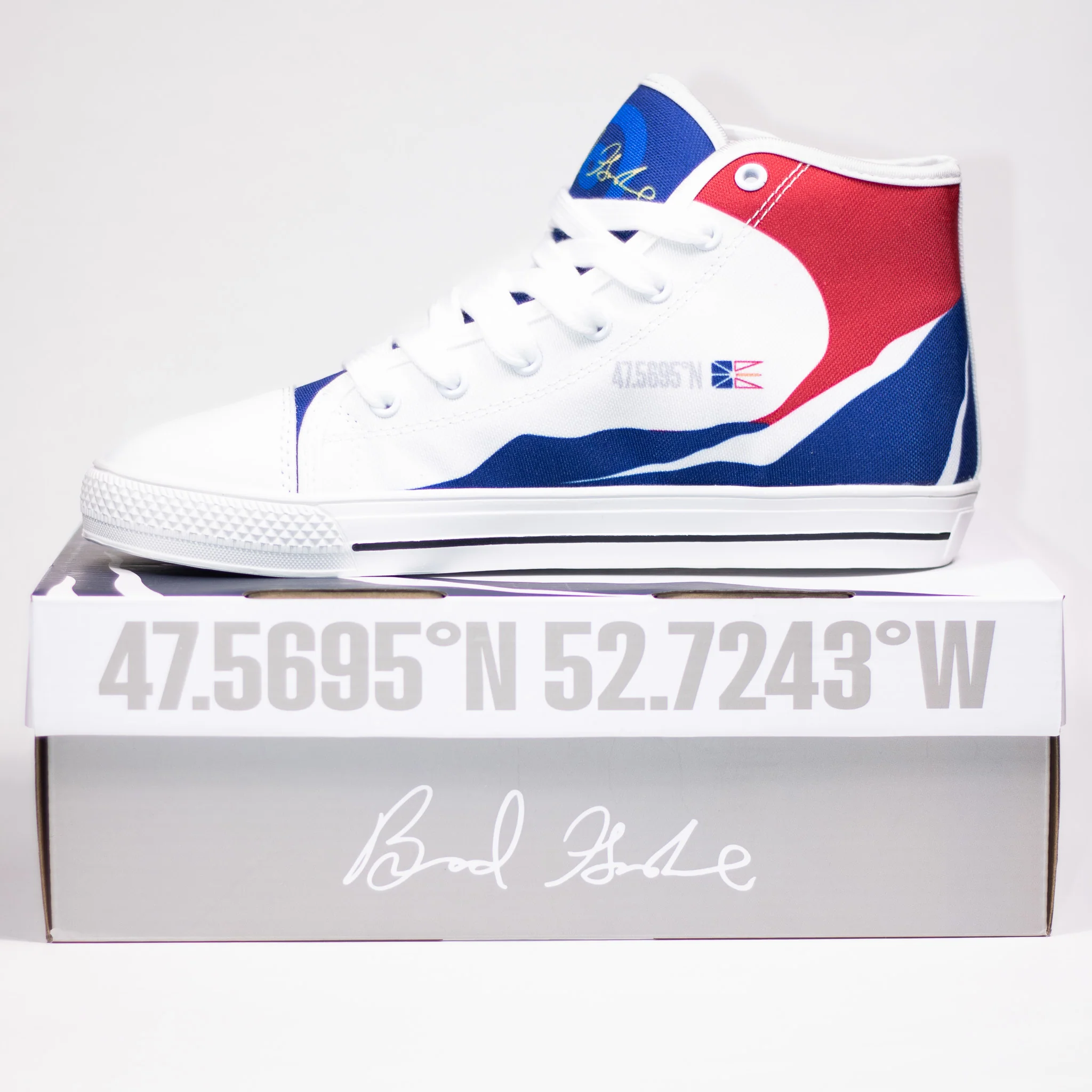 Gu-Shoes: Custom Brad Gushue High-Top Running Shoes - Image 5